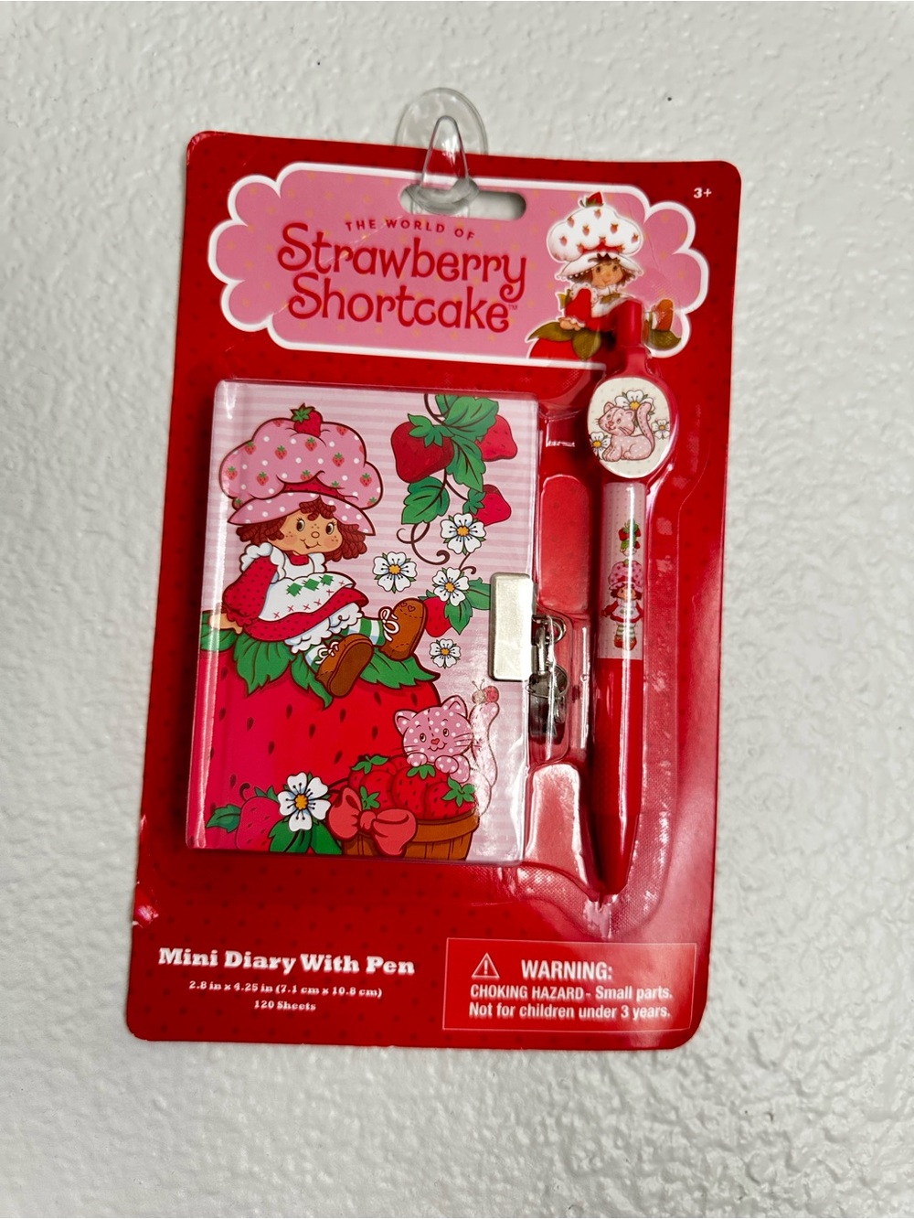 Strawberry Shortcake Mini Diary & Pen Set - Red